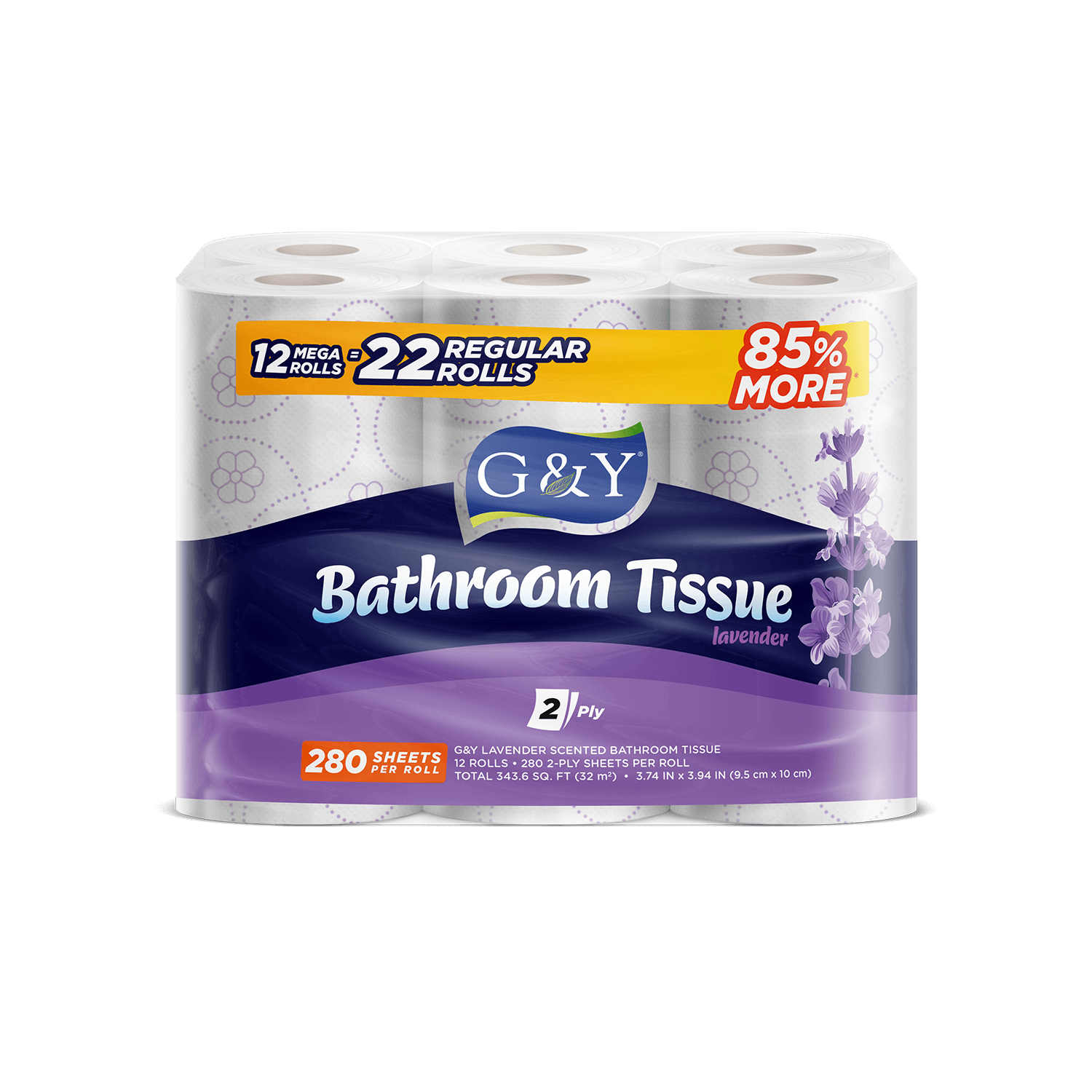 G&Y Bathroom Tissue Lavender